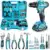 Seesii 190-Piece 21V Cordless Electric Drill Set with Battery – $35.99