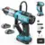 SEESII 3-in-1 Handheld Vacuum, Air Compressor & LED Light with 2 Batteries – $45