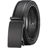 Sendefn Men’s Leather Belt with Automatic Ratchet Buckle – $4.99