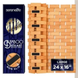 SereneLife 24″ x 16″ Bamboo Bath and Shower Mat for $16