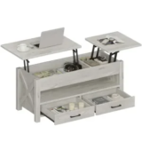 Seventable 39.3″ Lift Top Coffee Table with Storage Drawers for $85