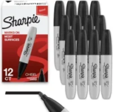 Sharpie Permanent Markers (Chisel Tip, 12-Pack) for $6.82