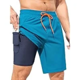 Silkworld 2-in-1 Compression Liner Swimming Trunks for $13.99