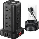 SmallRT 12-Outlet Surge Protector with 4 USB Ports for $16.99