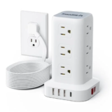 SMALLRT 1800J Surge Power Strip with 12 AC Outlets and 3 USB Ports for $17.99