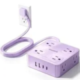 Smallrt ZYC13 6.5ft Flat Plug Power Strip for $12.59