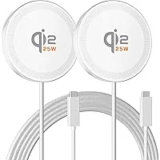 2-Pack Smile Station 25W Portable Wireless Magnetic Charger for $7.99