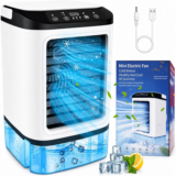Smlegft 900ml Dual Mist Evaporative Air Conditioner with LED Lights for $29.98