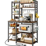 SNTD Baker Rack with Power Outlet & 14 Hooks for $100