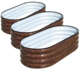 3-Piece SnugNiture 4′ x 2′ Galvanized Raised Garden Bed (Brown) – $70 at Walmart