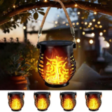 Solar Lanterns with Flickering Flame – 4 Pack for $17.99
