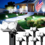 Outdoor Waterproof Solar Spot Lights 6-Pack for $18.99
