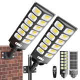 Solar Street Lights (2 Pack) – 15000LM, 6500K for $39.99