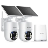 2-Pack SOLIOM 5MP Solar Wireless 5G Cameras with 32GB Storage for $89