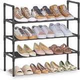 Songmics 3-Tier Shoe Rack for 12 Pairs – Only $8.97
