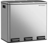 SONGMICS 3 x 4.8 Gallon Trash Can with Soft-Close Lids & Pedals – $49 (14.4 Gallon Total)