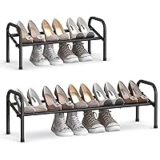 SONGMICS Expandable 1-Tier Shoe Rack for 10 Pairs – $15.98