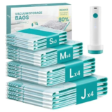 SONGMICS Vacuum Bags with Portable Electric Pump – Now $25.49