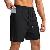 Soothfeel Men’s 7-Inch Running Shorts with Zipper Pockets for $12.95