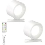 Soudfk 3-in-1 Rechargeable LED Wall Mounted Lights with Remote (2-Pack) for $15.99