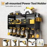 Spampur Power Tool Organizer Wall Mount with 6 Cordless Drill Holders – $113.75