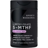 90-Count Sports Research Methyl Folate 1000mcg + Methyl B12 2000mcg Softgels for $10