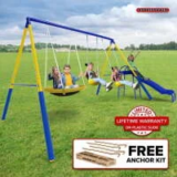 Sportspower Super Saucer Double Metal Swing Set with 2-Person Slide for $169.99