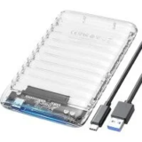 Orico Clear 2.5″ SATA III HDD/SSD Enclosure with USB-C for $6.59