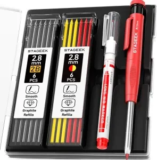 STAGEEK Carpenter Pencils Set with Sharpener and 13 Refills for $5.69