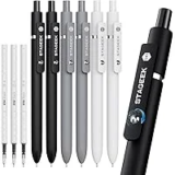 6-Pack STAGEEK GX3 Black Gel Pens with 3 Extra Refills for $8.44