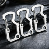 Stainless Steel Carabiner 3-Pack for $0.88