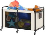 StorageWorks Mesh Pool Float Storage Bin with Wheels & Side Pockets for $70