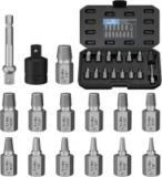 Strebito 15-Piece Cr-Mo Steel Bolt Extractor Socket Set for $11.99