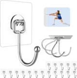 Strjobaili Heavy Duty Waterproof Transparent Utility Hooks (20-Pack) for $6.39
