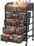 SUNALLY Makeup Organizer Cart with 4 Drawers for $21.94