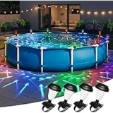 4-Pack SUNCKET Solar Powered RGB Pool Lights for $8.99
