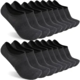 Sunew 8 Pairs of Large No Show Socks in Dark Grey for $7.79