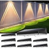 SunFlickt 8-Pack Solar Fence Lights with RGB Auto-Cycling & 7 Fixed Colors – $20.99 ($29.99 Original)