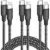 SwaggWood 10FT USB-C to USB-C Cable 3-Pack for $2.99