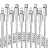 5-Pack SwaggWood 60W Fast Charging USB-C to USB-C Cables (3/3/6/6/10FT) – $4.99