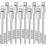 SwaggWood 5-Pack USB-C to USB-C Nylon Braided Cables (3ft, 6ft, 10ft) – $3.99 ($9.99 Original)
