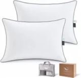 Swandream Standard Size 3-Chamber Goose Feather and Down Bed Pillow Set for $32.99