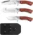 3-Piece Swiss+Tech Full Tang Hunting Knife Set with Sheath – $12