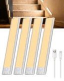 4-Pack SZOKLED 9.84″ Motion Sensor Rechargeable Dimmable Lights for $17