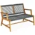 Tangkula 2-Person Acacia Wood Loveseat Chair for $68