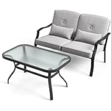 Tangkula 2 Piece Patio Furniture Set with Cushions for $99.99