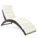 Tangkula Foldable Patio Lounge Chair for $57.99