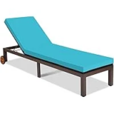 Tangkula Adjustable Patio Chaise Lounge Chair for $69.99