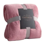 TASTHROW 50″ x 70″ Flannel Fleece Throw Blanket (Pink) – $9.99