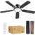 TCL 52-Inch Low Profile Ceiling Fan with Light and Remote Control for $69.59